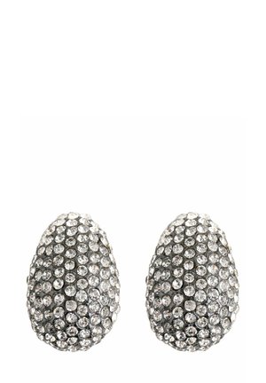 PAVÉ TEARDROP STUD - Korvakorut - gunmetal
