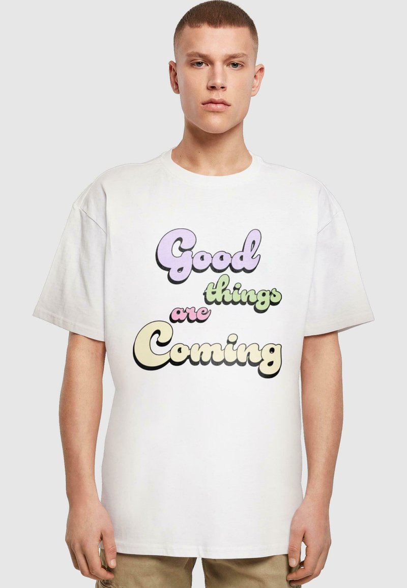 Merchcode GOOD THINGS HEAVY  - T-shirt imprimé - white