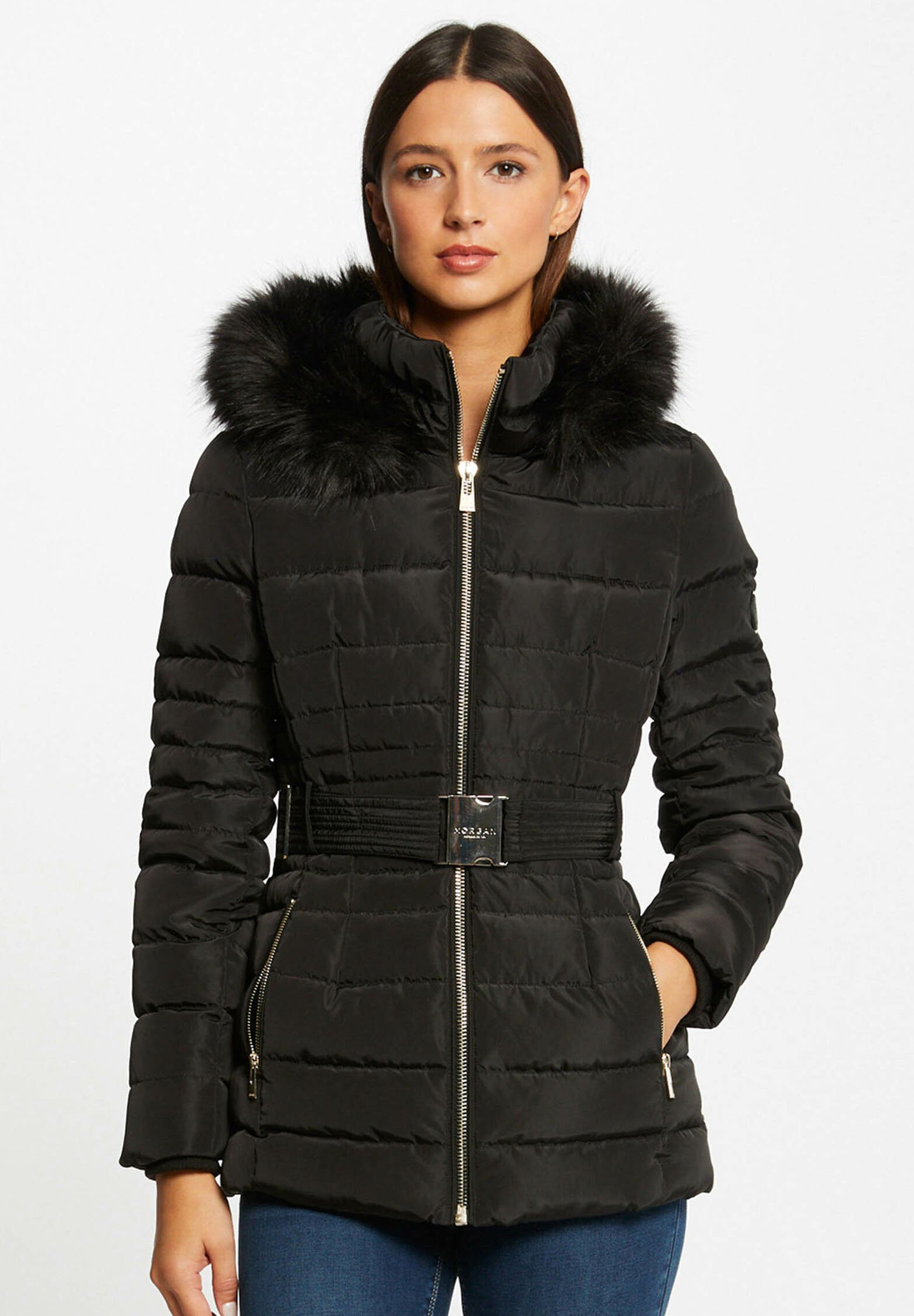 Cinturón Mujer Abrigo Plumas Morgan Abrigo De Plumas Mujer