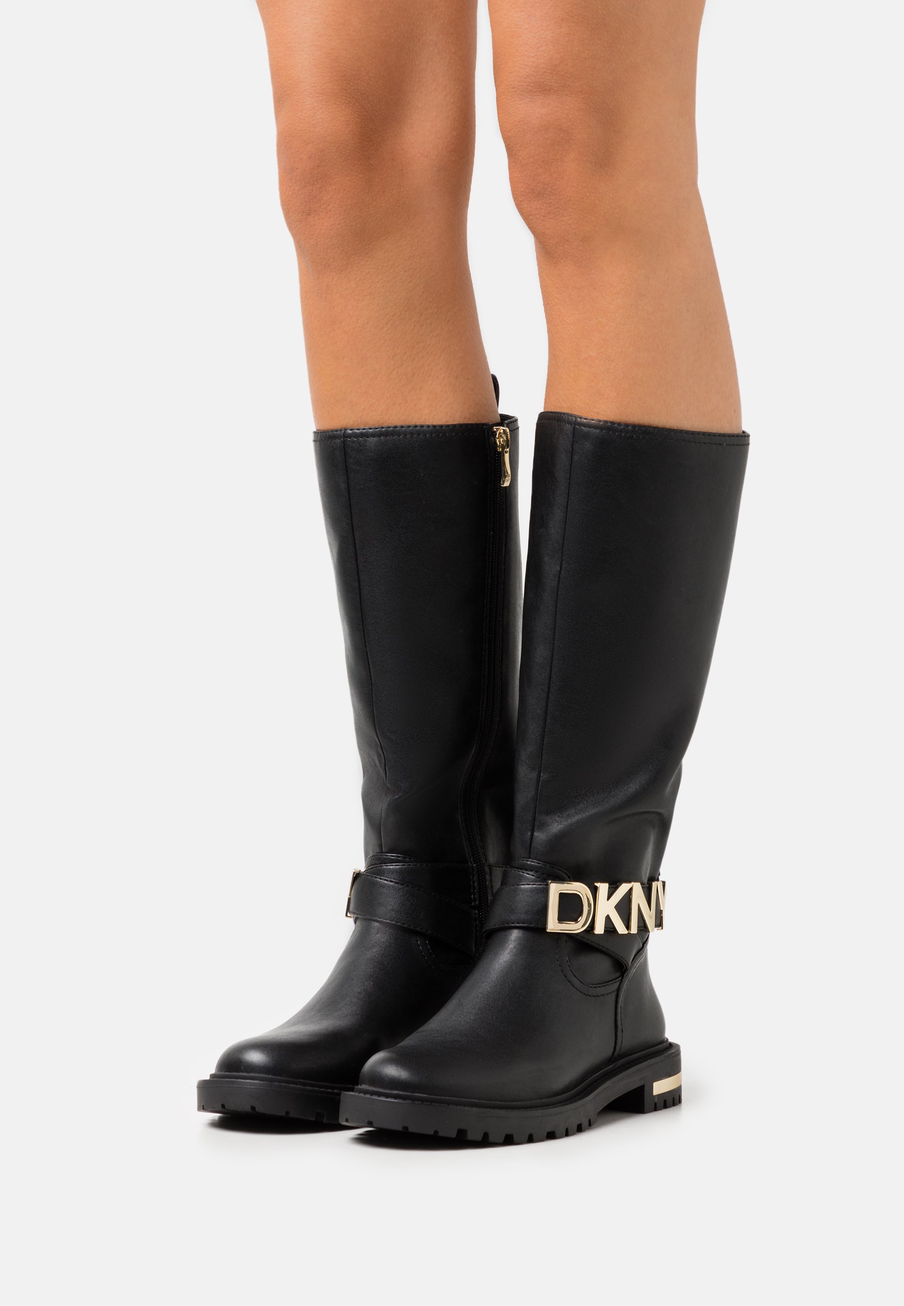 dkny boots black
