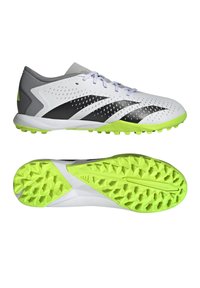adidas Performance PREDATOR ACCURACY 3 - Rasen-Fußballschuhe - weissschwarzgelb