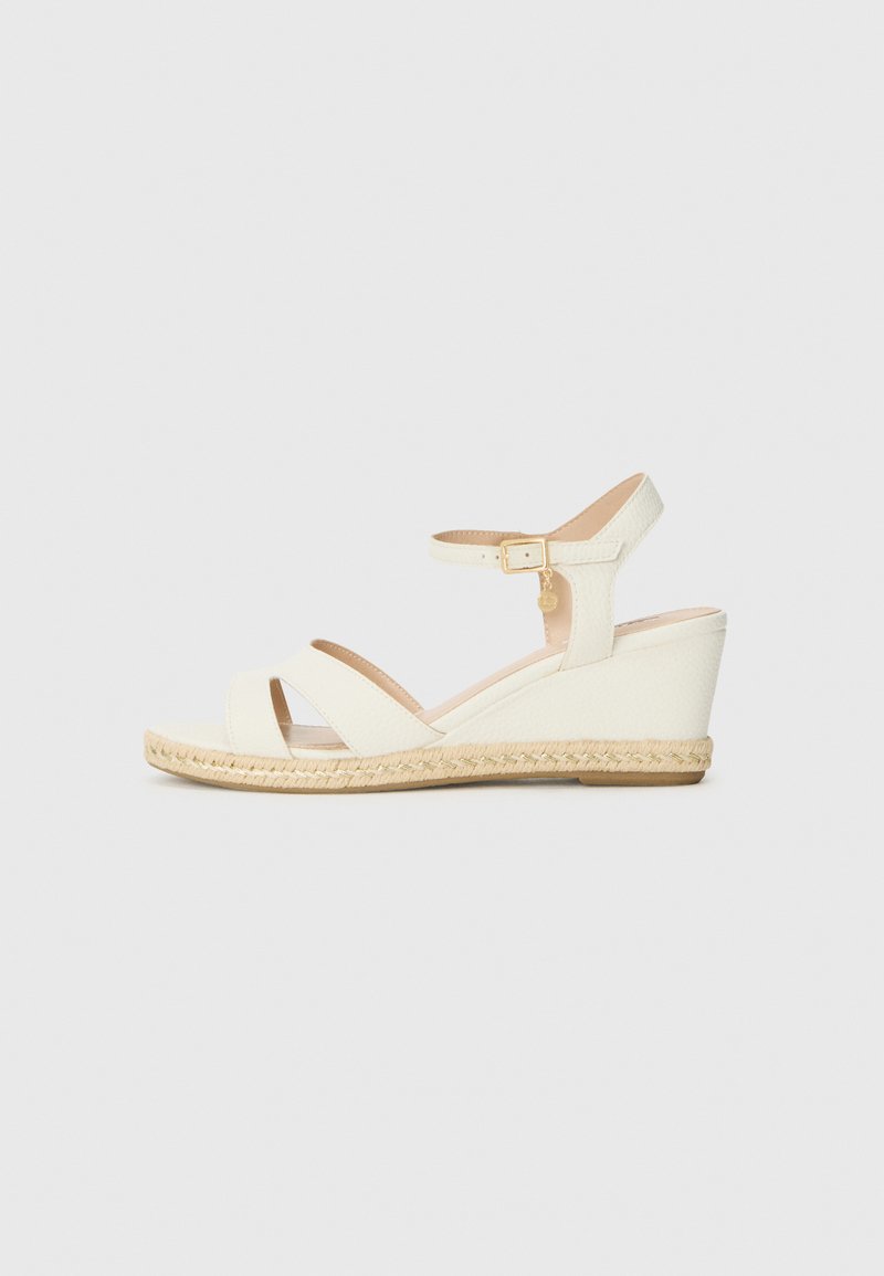 Dune London Sandalen met sleehak wit