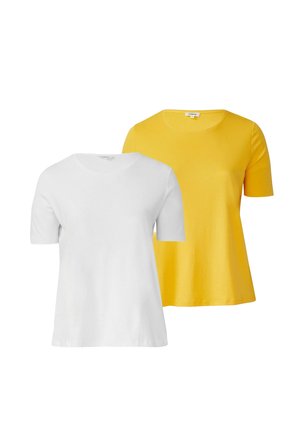 CURVE  - T-Shirt basic - weiß   gelb