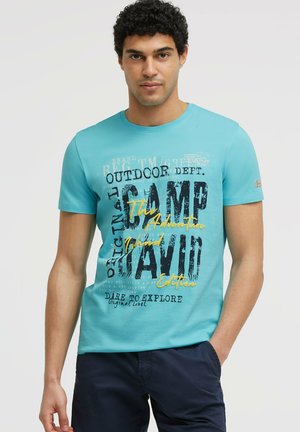 Camp David, CAMP DAVID T-SHIRT RUNDHALS MIT LOGO PRINTS - T-Shirt print - aqua