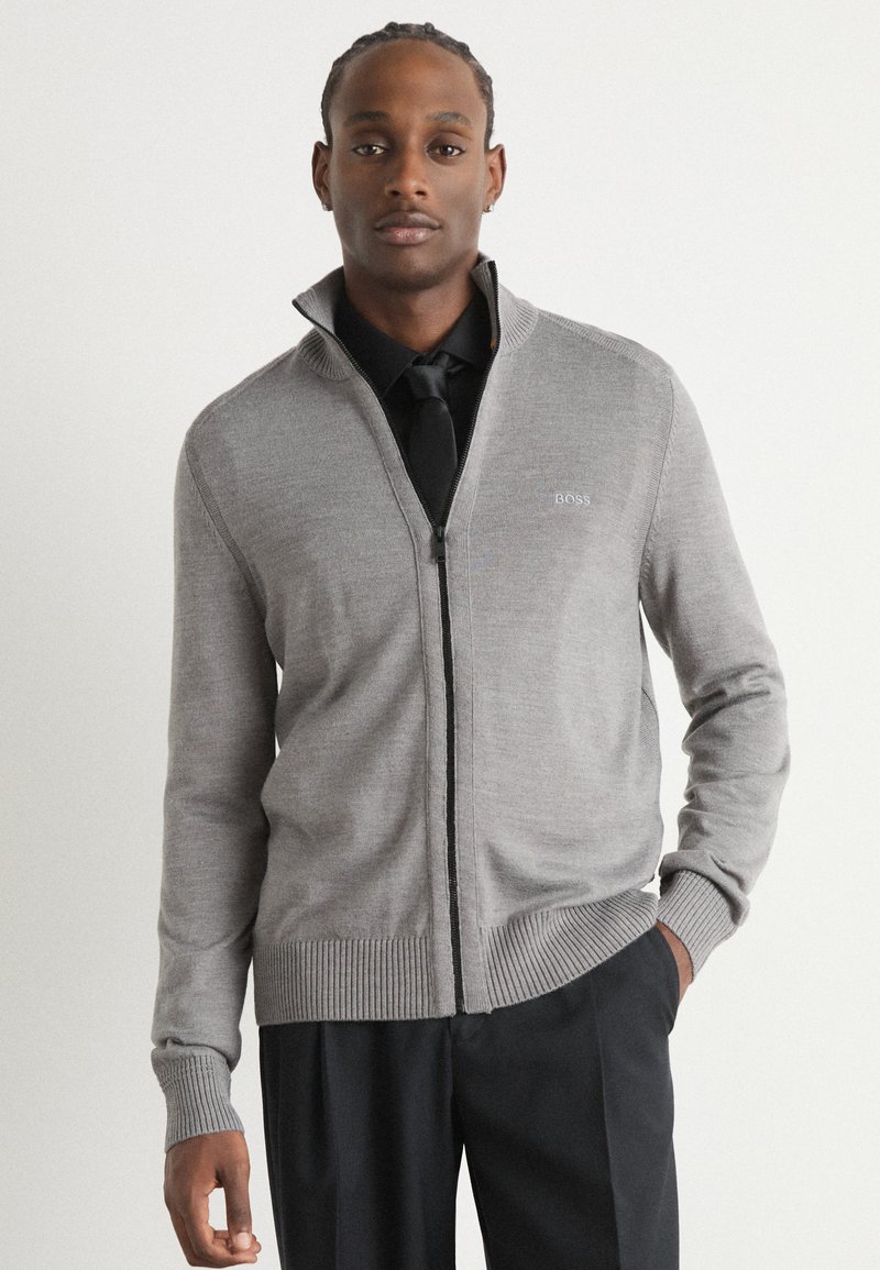 BOSS AVAC - Cardigan - light pastel grey