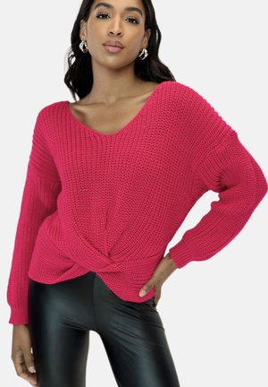 STRICKPULLOVER - Stickad tröja - rosa