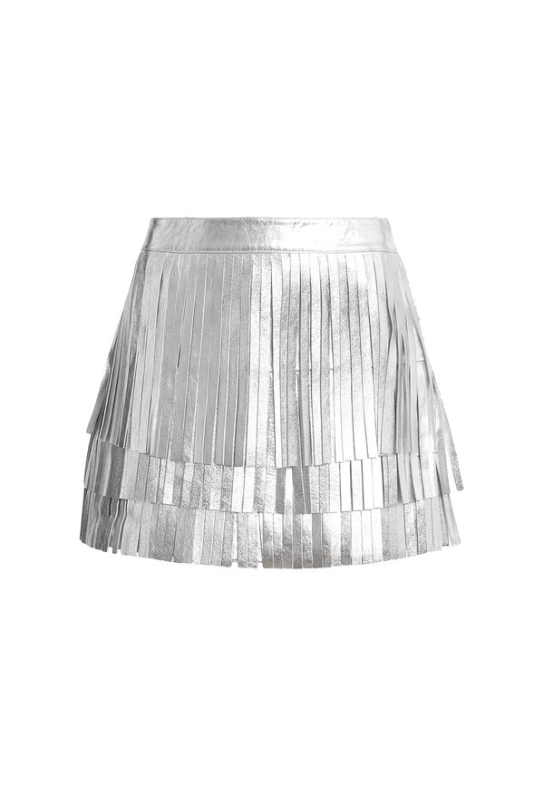 AISHA FOIL  - Leather skirt2