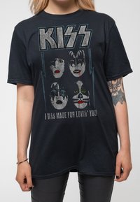 Paradiso Clothing KISS MADE FOR LOVIN YOU - Print T-shirt - black