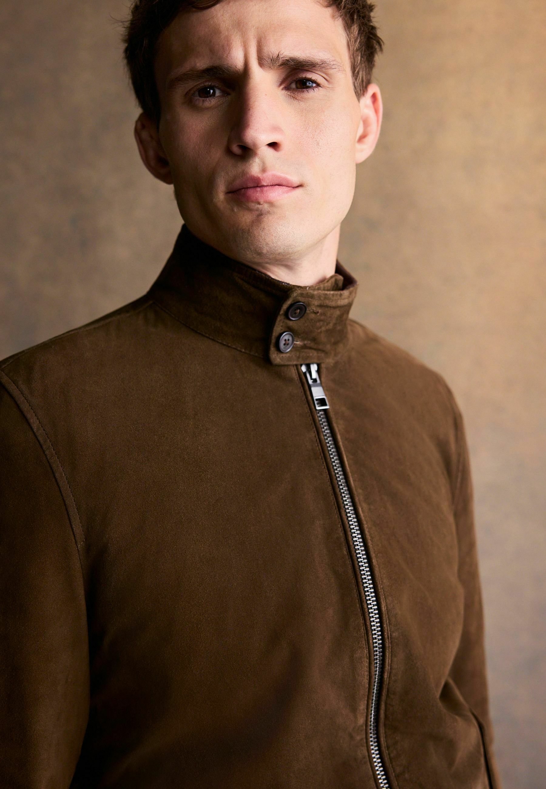 Next - Kurtka skórzana/brązowy - Zalando.pl