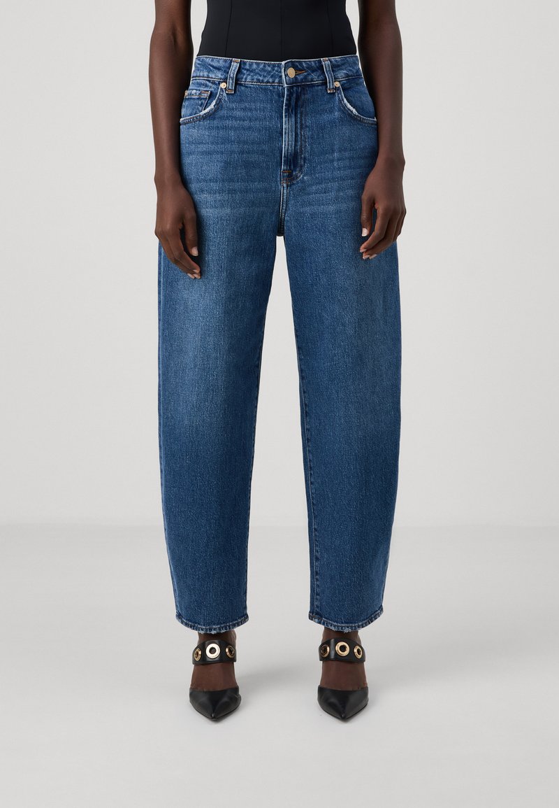 7 for all mankind JAYNE TAPERED SANTA CRUZ - Laisvo kirpimo džinsai - mid blue