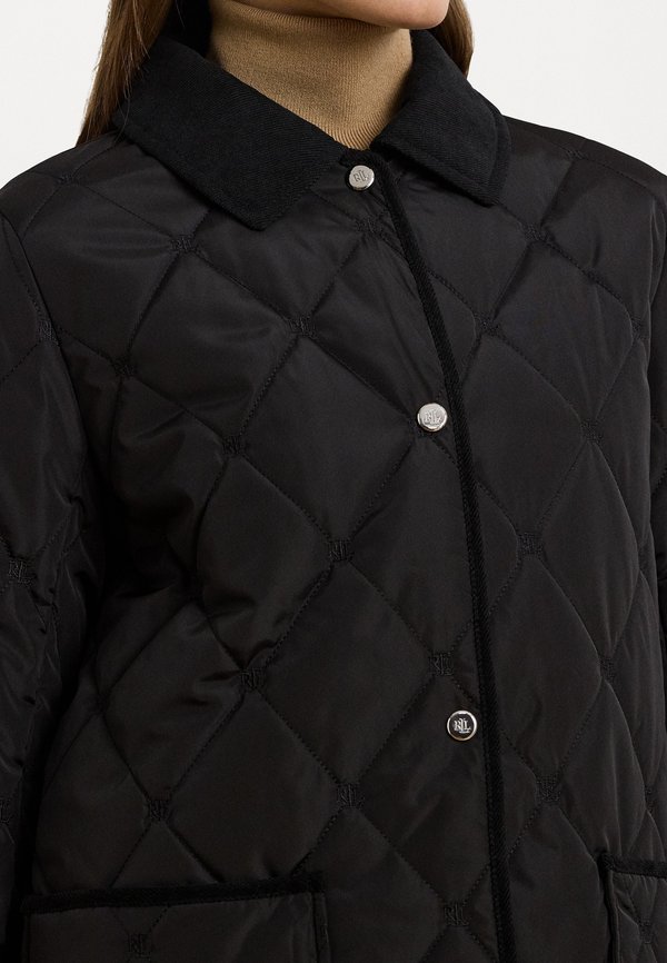 CORDUROY-TRIM LOGO QUILTED HOODED COAT - Winter coat2