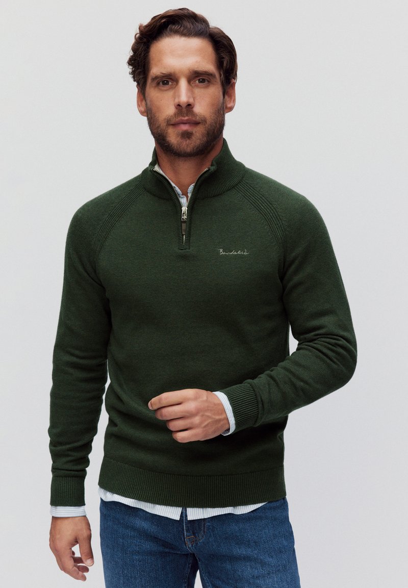 almost everyday oversized fleece pullover | dk green