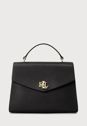 Lauren Ralph Lauren LEATHER MEDIUM FARRAH SATCHEL - Handbag - black