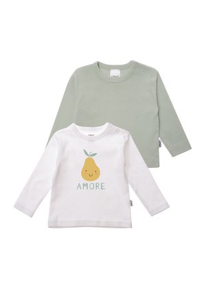 2 PACK - Long sleeved top - weiss grün
