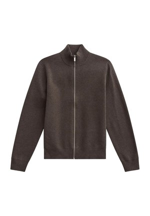 Bläck, THEO ZIP CARDIGAN - Gilet - taupe melange