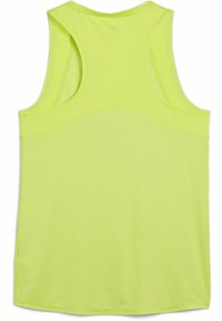 Limetkově zelený tílko s hladkým, lehkým materiálem. Disponuje designem s širokými ramínky a rovnými lemy. Prodyšný, materiál odvádějící vlhkost.