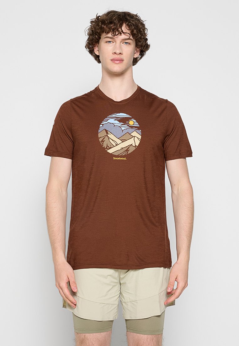 SmartWool T-shirt print bruin