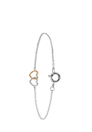 Bracelet - rose and silver coloured
