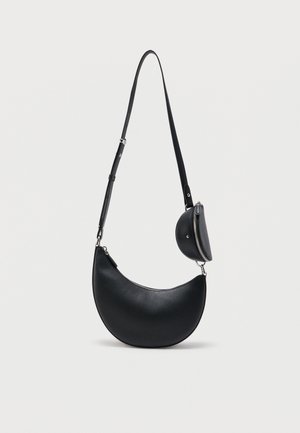 DUO - Keresztpántos táska - black/silver-coloured