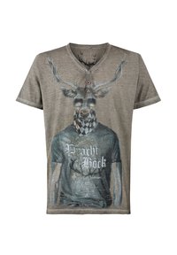 Stockerpoint PRACHTBOCK - T-Shirt print - stein