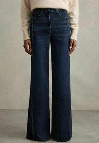 Reiss PETITE FIT - HEATHER STRETCH  WIDE - Platėjantys džinsai - dark blue