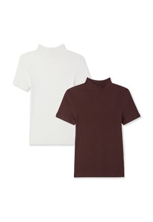 PACK 2 LUPETTO  - T-shirt basic - bianco marrone