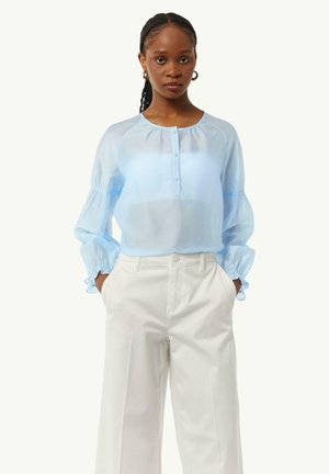 MIT ELASTISCHEN BÜNDCHEN - Bluse - himmelblau