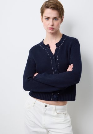 REGULAR FIT WITH BUTTONS - Cardigan - navy blue