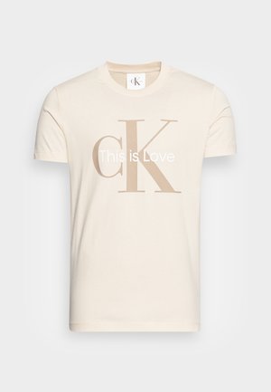 T-shirt con stampa - beige