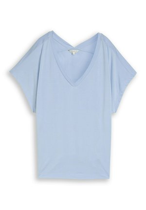TOM TAILOR, TOM TAILOR T-SHIRT T-SHIRT MIT V-AUSSCHNITT - T-shirt basic - kentucky blue