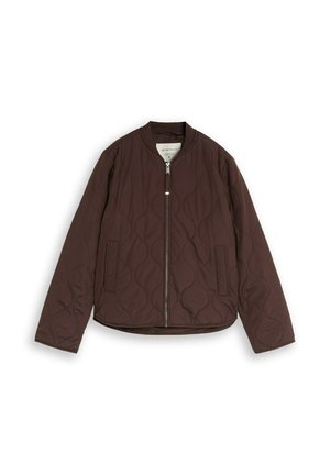 TOM TAILOR, TOM TAILOR JACKEN STEPPJACKE MIT  BOMBERKRAGEN - Ľahká bunda - java dark brown