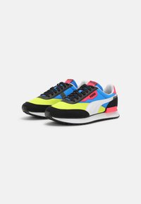 Puma FUTURE RIDER PLAY ON UNISEX - Sapatilhas - black/yellow glow/bluemazing