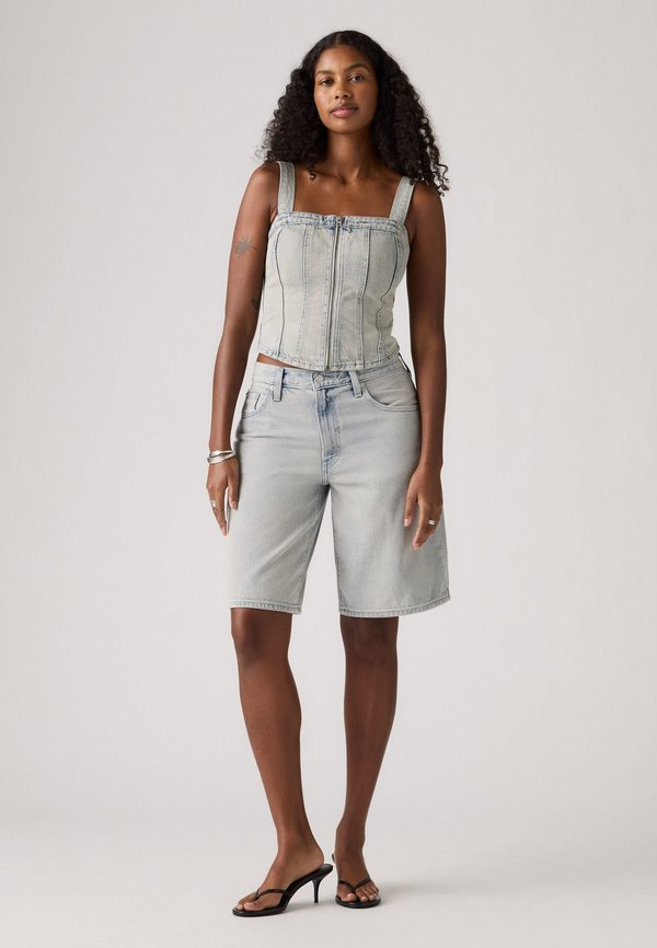 BAGGY DAD JORT - Denim shorts - boss business short2