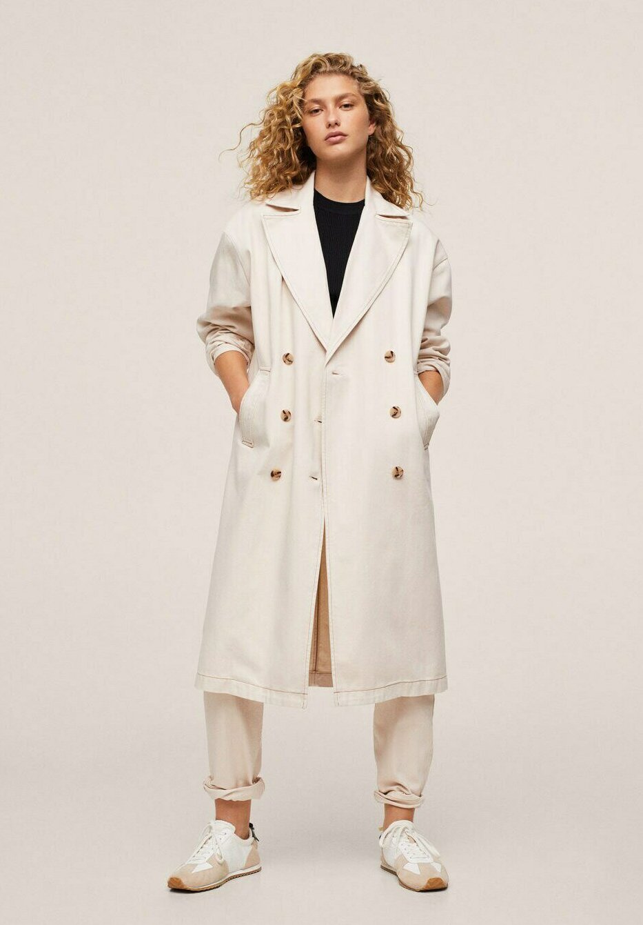 mango white trench coat