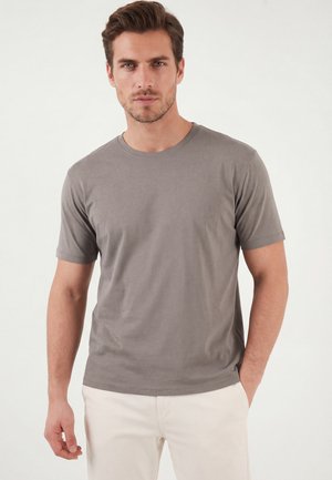 Lela & Buratti, LELA & BURATTI T-SHIRT REGULAR FIT - Osnovna majica kratkih rukava - tan