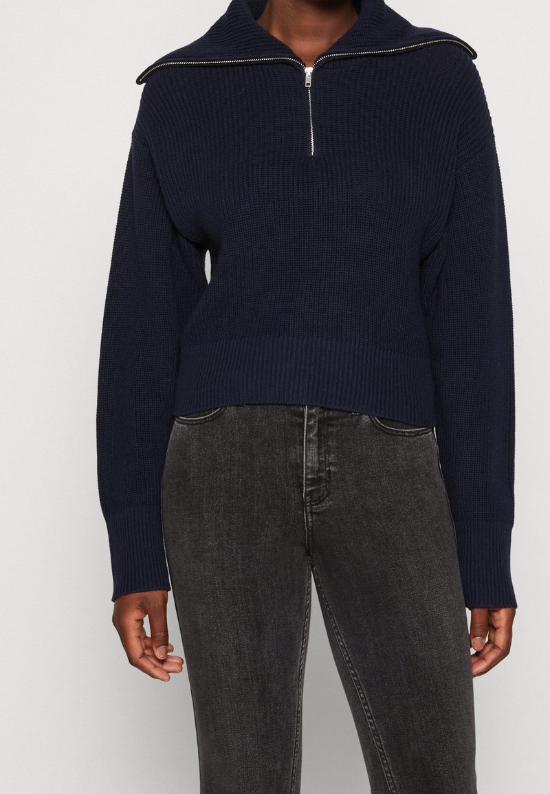 Monki Stickad tröja - dark blue