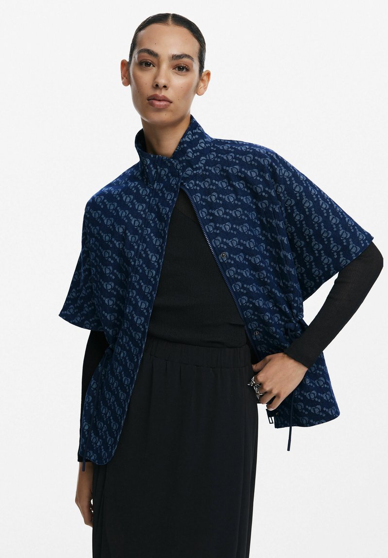 Desigual PATTERN - Plašt - dark blue