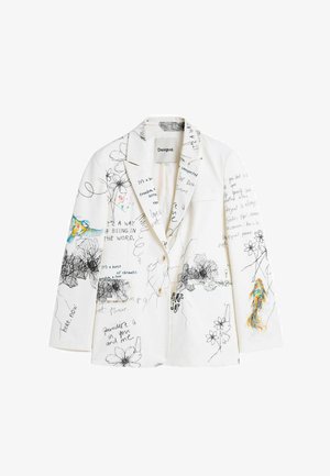 Desigual, FLORAL PRINTED COAT - Kurzmantel - white
