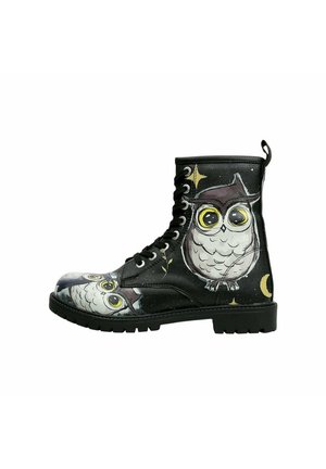 Lace-up ankle boots - schwarz braun