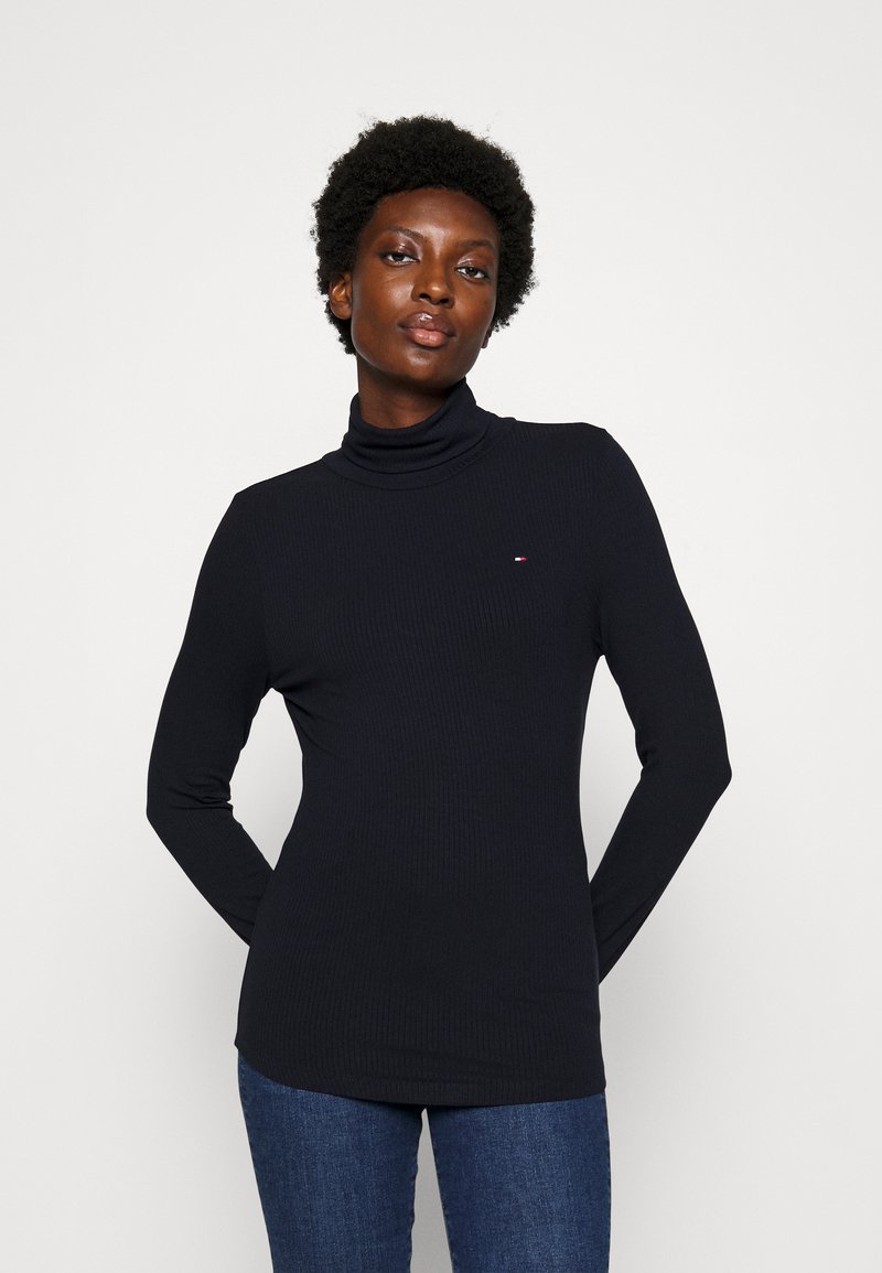 Tommy Hilfiger SLIM ROLL - Longsleeve - desert sky