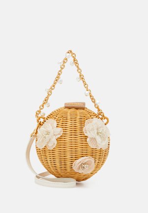BRIDAL EMBELLISHED WICKER BOUQUET LANTERN CROSSBODY - Kabelka - natural multi