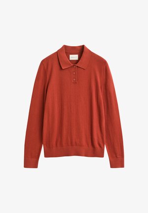 GANT, GANT FINE KNITTED SWEATER - Poloshirt - deep grape wine