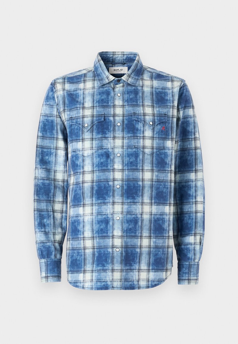 Replay Overhemd blauw denim/bluedenim