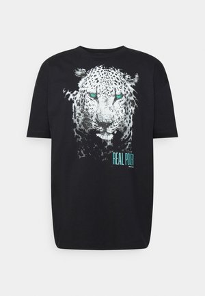 OVERSIZE TIGER UNISEX - Print T-shirt - black