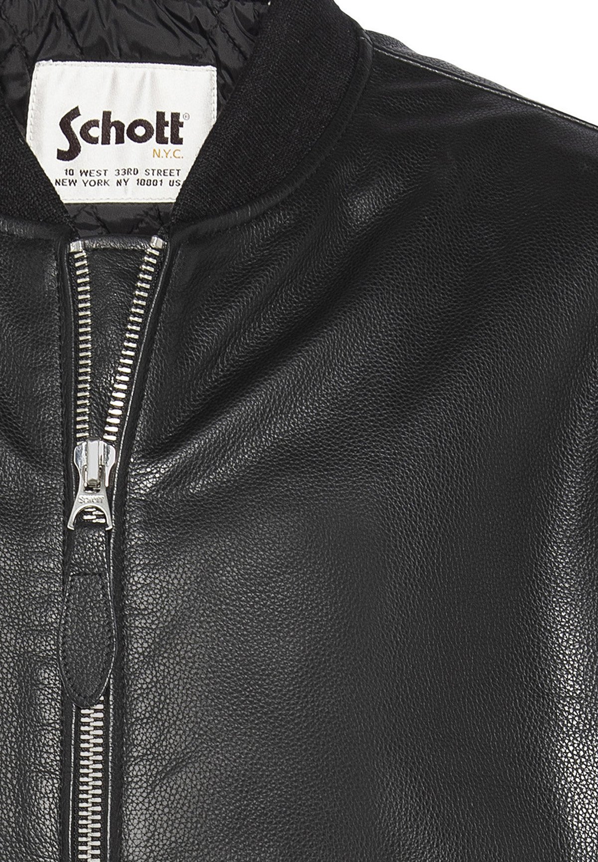 Schott Leather jacket - noir/black - Zalando
