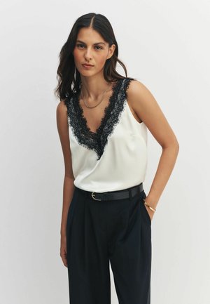 REGULAR FIT - Bluse - white black contrast