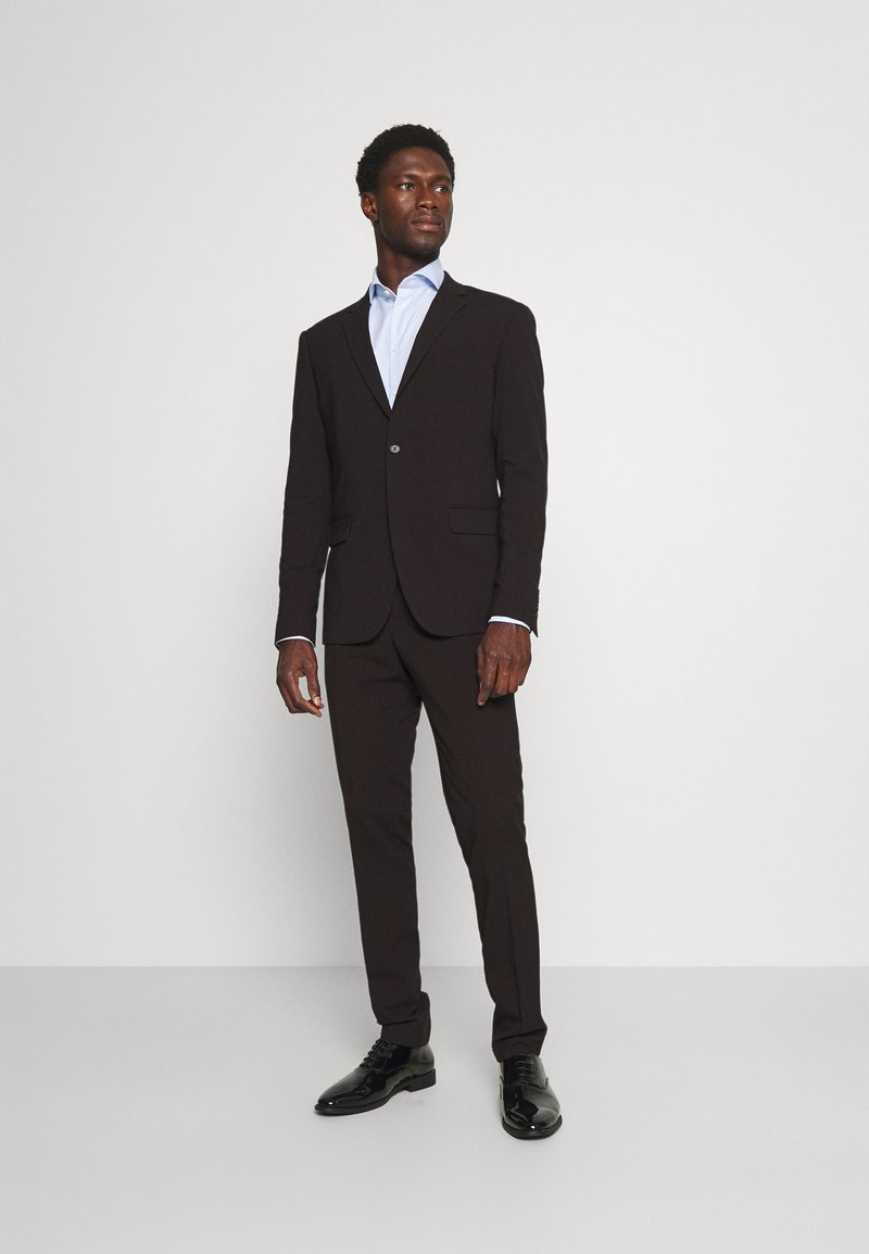 Lindbergh PLAIN - Fato - dark burgundy melange