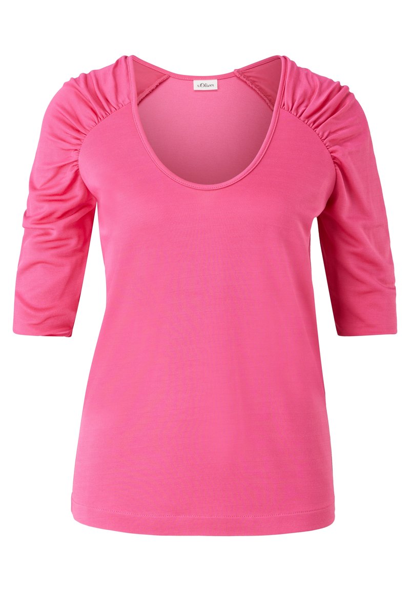 s.Oliver BLACK LABEL T-shirt basic donkerroze s.Oliver BLACK LABEL T-shirt basic donkerroze