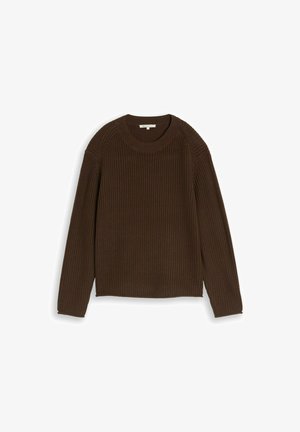 TOM TAILOR DENIM, TOM TAILOR DENIM PULLOVER & STRICKJACKEN RELAXED FIT STRICKPULLOVER - Jumper - new cool dark brown