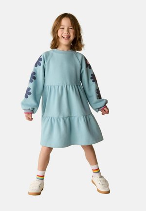 Freizeitkleid - blue appliqué floral